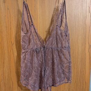 Victoria's Secret Sheer Lace Chemise in Lavender